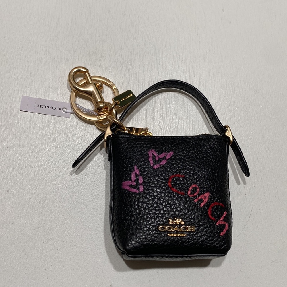 Coach Mini Val Duffle Bag Charm Purse Diary Embroidery Leather Heart Dreamer - Picture 3 of 7